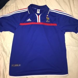 Vintage Adidas Authentic France Soccer Jersey